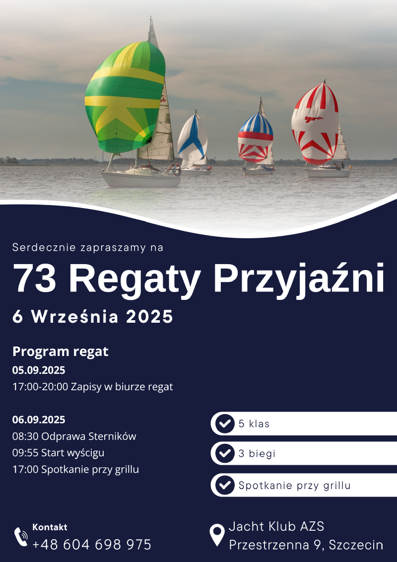 Featured image of post Serdecznie zapraszamy na 73 Regaty Przyjaźni